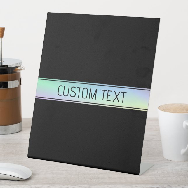 Moderner Farbenfroher und bearbeitbarer Text Sockelschild (In Situ)