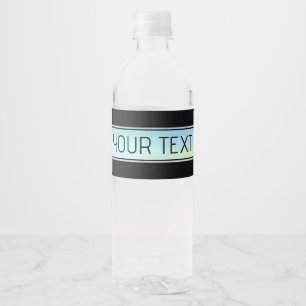 Moderner Farbenfroher und bearbeitbarer Text Wasserflaschenetikett