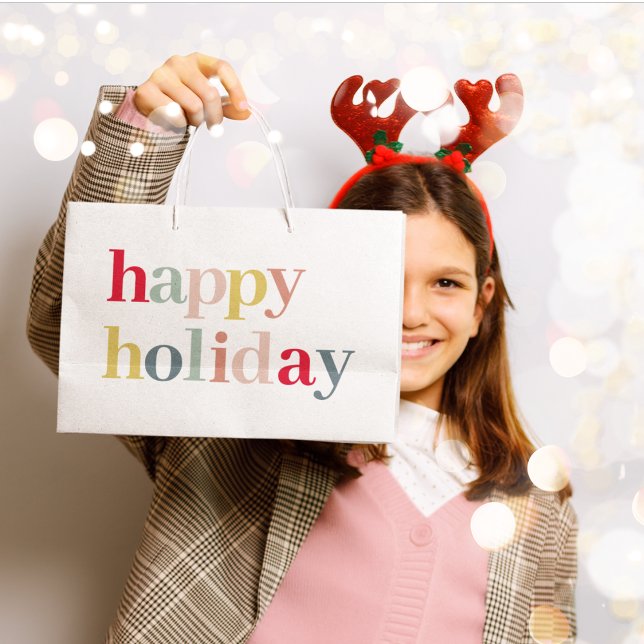 Moderner, farbenfroher Urlaub Große Geschenktüte (Von Creator hochgeladen)