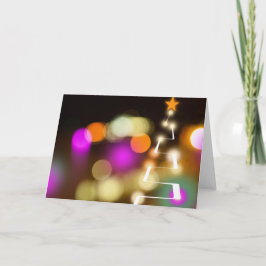 Moderner, farbenfroher Weihnachtsbaum Feiertagskarte