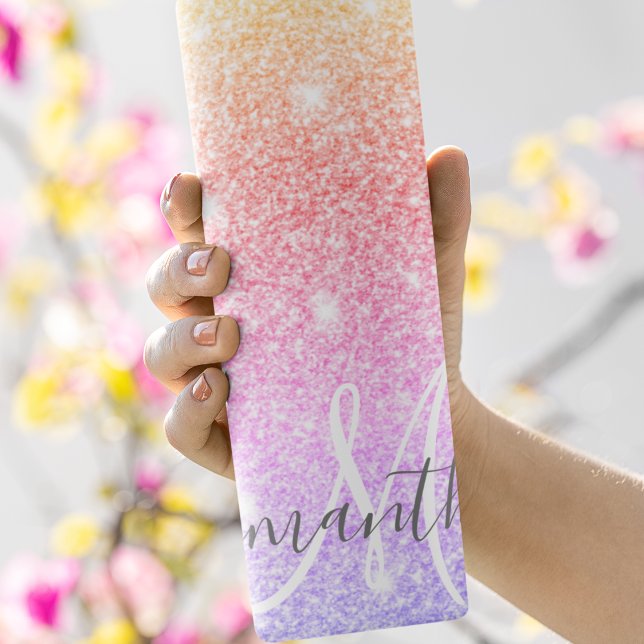 Moderner farbiger Glitzer Glitzern Personalisiert  Thermosbecher (Von Creator hochgeladen)