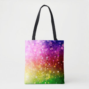 Moderner farbiger Regenbogen Bokeh Glitzer Print