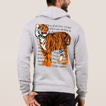 Moderner, farbiger Tigerdruck mit Text für Jugendl