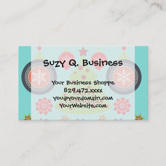 Moderner Feiertags-fröhliche Visitenkarte (Vorderseite)