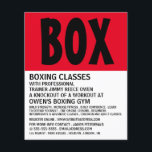 Moderner, feiner, Boxing Class Adverter Flyer<br><div class="desc">Moderne,  fette Boxing Class-Flyer im Visitenkarten-Store.</div>