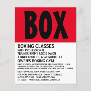 Moderner, feiner, Boxing Class Adverter Flyer