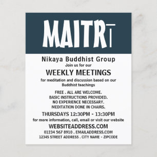 Moderner, feiner buddhistischer Flyer für Gruppenw