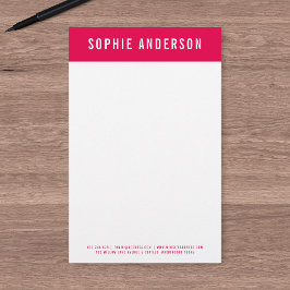 Moderner, feiner Name mit bearbeitbarer Headerfarb Briefpapier