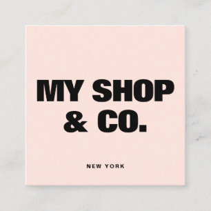 Moderner, feiner schwarzer Typografie-QR-Code Quadratische Visitenkarte