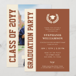 Moderner, feiner und eleganter Foto Abschluss Einladung