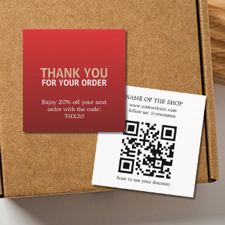 Moderner, fetter Dankeschön-QR-Code für Ihre Beste Rabattkarte