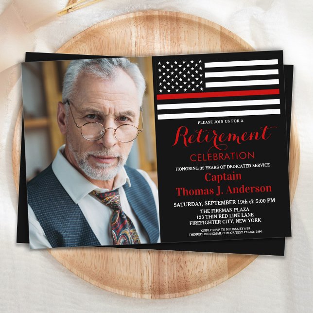 Moderner Feuerwehrmann - Kundenspezifische Foto-Re Einladung (Von Creator hochgeladen)