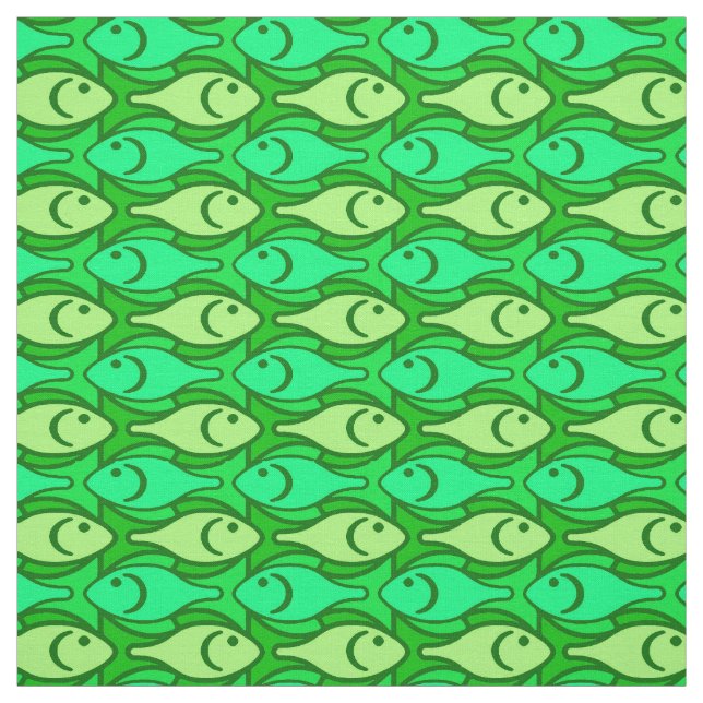 Moderner Fisch aus der Mitte des Jahrhunderts in K Stoff (Muster)