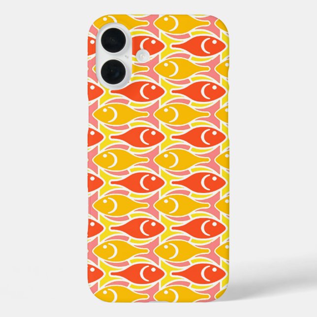 Moderner Fisch, Mandarine orange Case-Mate iPhone Hülle (Rückseite)