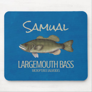 Moderner Fischfang Große Mouth Bass Einfache Angle Mousepad