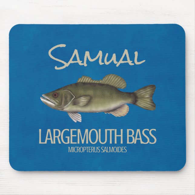 Moderner Fischfang Große Mouth Bass Einfache Angle Mousepad (Vorne)
