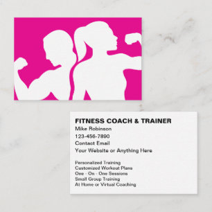 Moderner Fitness-Coach und Trainer Visitenkarte