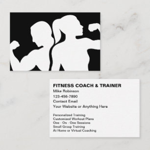 Moderner Fitness-Coach und Trainer Visitenkarte