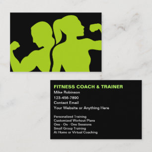 Moderner Fitness-Coach und Trainer Visitenkarte