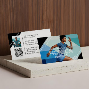 Moderner Fitness-Fotograf Trainer Personal Trainer Visitenkarte