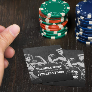 Moderner Fitness-Trainer Bodybuilding-Gym-Insturkt Spielkarten