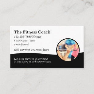 Moderner Fitnesscoach und Kurse Visitenkarte