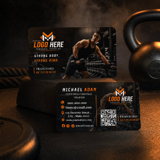 Moderner Fitnessstudio-Personal Trainer Visitenkarte