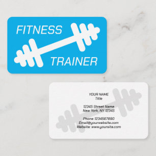 Moderner Fitnessstudio-Trainer mit minimalistische Visitenkarte