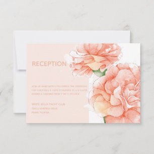 Moderner floraler Eleganter Hochzeitsslipp Empfang Einladung