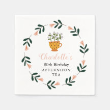 Moderner Florentiner Nachmittagstee Geburtstag