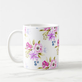Moderner flüchtiger Blumendruck Kaffeetasse
