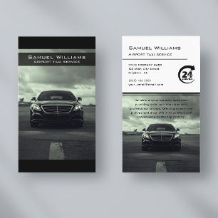 Moderner Flughafentaxi-Service beruflicher Fahrer Visitenkarte