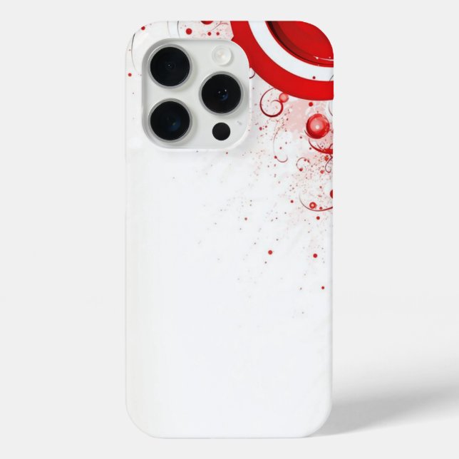 Moderner flüssiger Swirl Square Mustard rot-weiß Case-Mate iPhone Hülle (Rückseite)