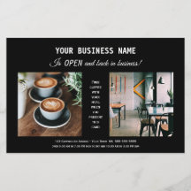 Moderner Flyer für die Wiedereröffnung von Werbeak