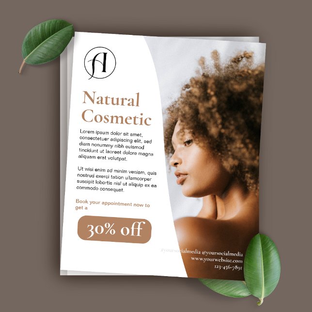 Moderner Flyer für ein Schönheitssalon (Von Creator hochgeladen)