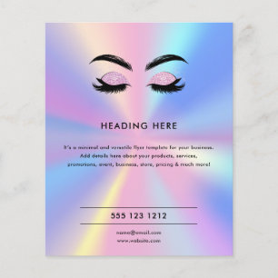 Moderner Flyer für Wimpern- / Augenbrauenkünstler