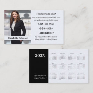Moderner Foto 2023 Kalender Visitenkarte