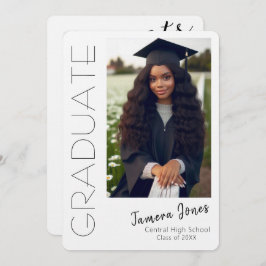 Moderner Foto Abschluss Einladung