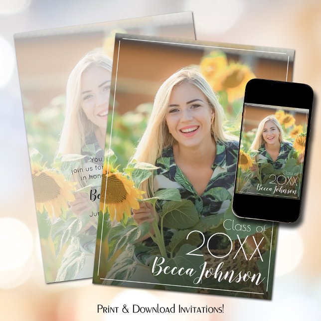 Moderner Foto Abschluss Einladung (Von Creator hochgeladen)