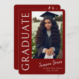 Moderner Foto Abschluss Einladung