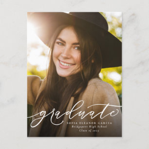 Moderner Foto-Abschluss Einladungspostkarte