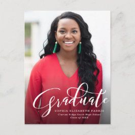 Moderner Foto Abschluss Einladungspostkarte