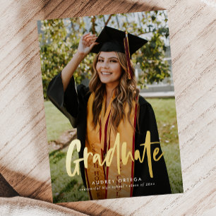 Moderner Foto-Abschluss Folieneinladung