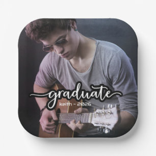 Moderner Foto Abschluss Pappteller