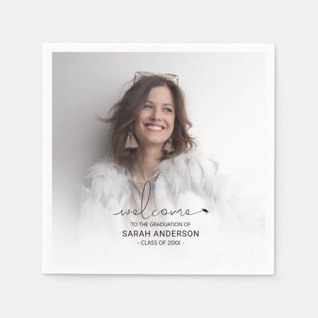 Moderner Foto Abschluss Serviette (Vorderseite)