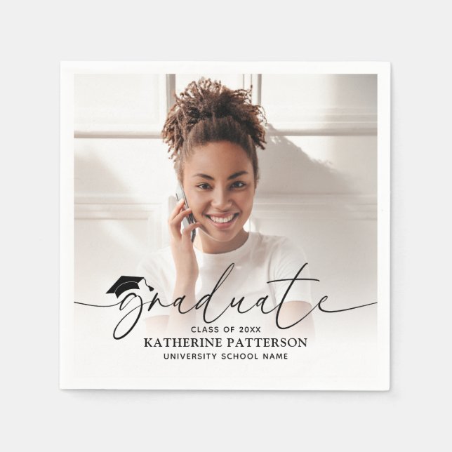 Moderner Foto Abschluss Serviette (Vorderseite)