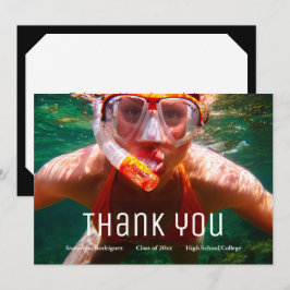 Moderner Foto Abschluss Vielen Dank Ankündigung