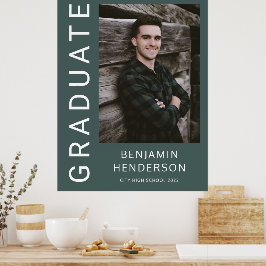 Moderner Foto Boy Abschluss Poster