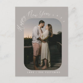 Moderner Foto-Happy New Year Postkarte
