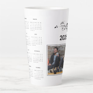 Moderner Foto-Kalender 2026 mit Foliage Milchtasse
